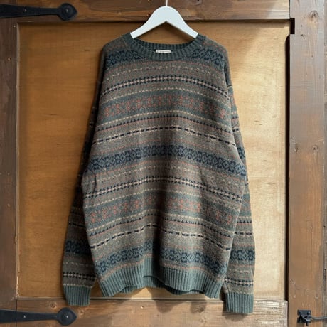 L.L.Bean フェアアイル柄 コットンニット