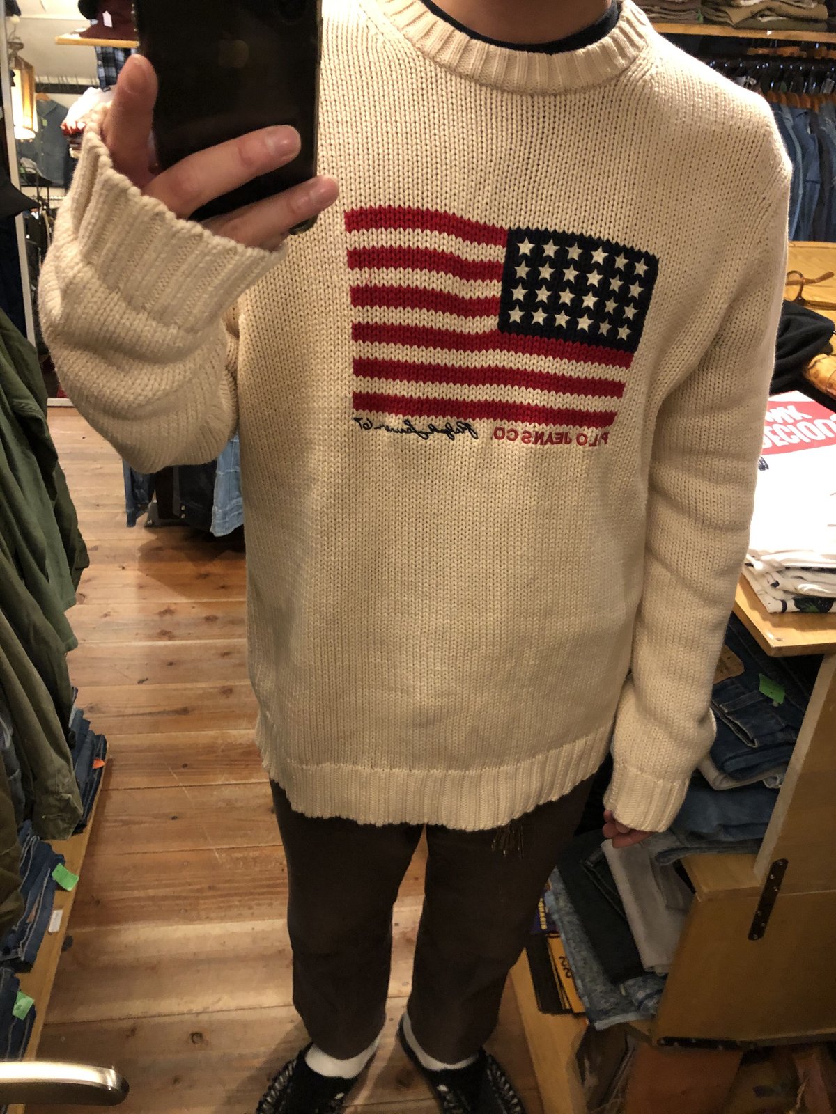 POLO コットンニットセーター 星条旗 | CUSTOM FEVER POLO コットンニットセーター 星条旗 | CUSTOM FEVER
