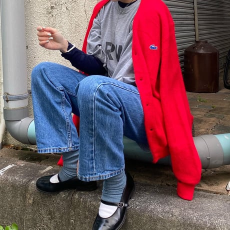 70’s IZOD LACOSTEアクリルカーディガン