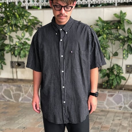 Ralph Lauren  半袖チェックシャツ XL