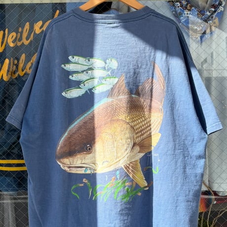GUY HARVEY 両面プリント魚Tシャツ