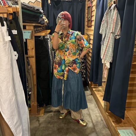 USA製 総柄半袖シャツ