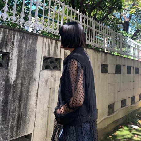 Levi's後染め黒デニムベスト