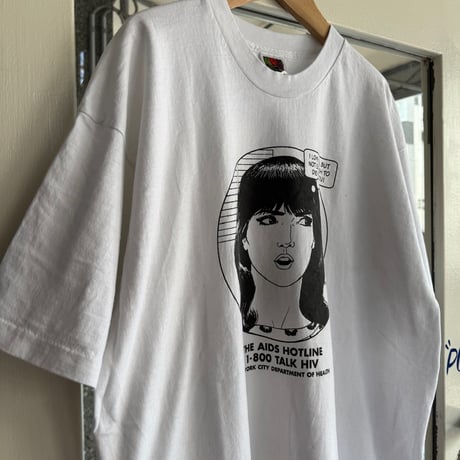 90's〜アメコミ風デザインプリントTシャツ XL