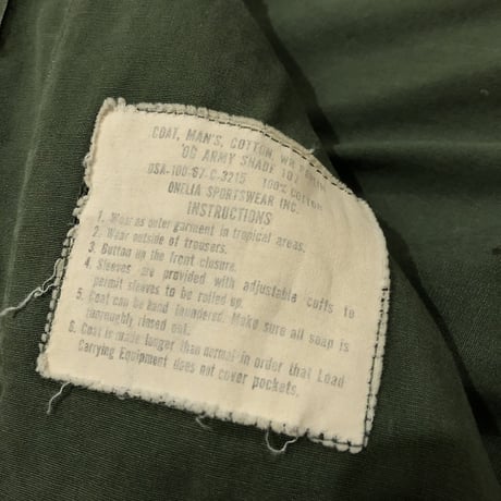 Military 60's COAT MAN'S COMBAT TROPICAL 3rd  type