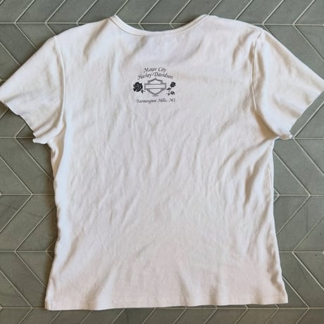 00s USA製 Harley-Davidson ストーン付きTシャツ