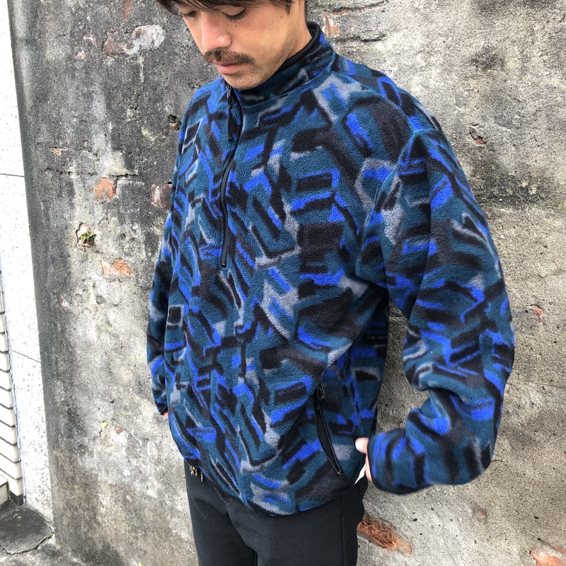 総柄 ハーフジップフリース REI | CUSTOM FEVER