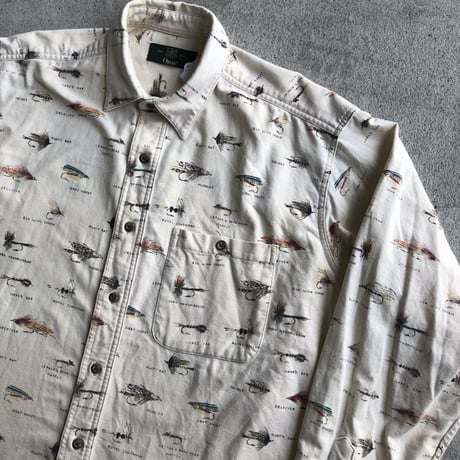 〜00's ORVIS ルアー総柄シャツ