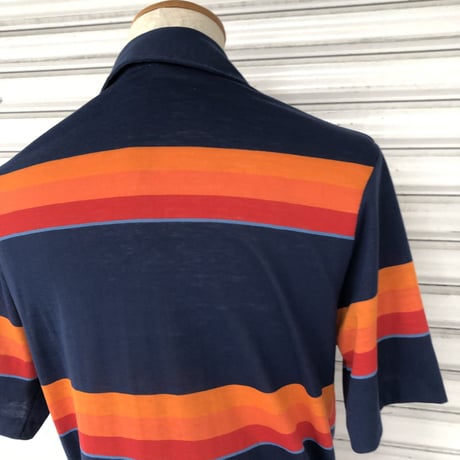 USA製70's〜 OCEAN PACIFICボーダー オールドサーフポロ