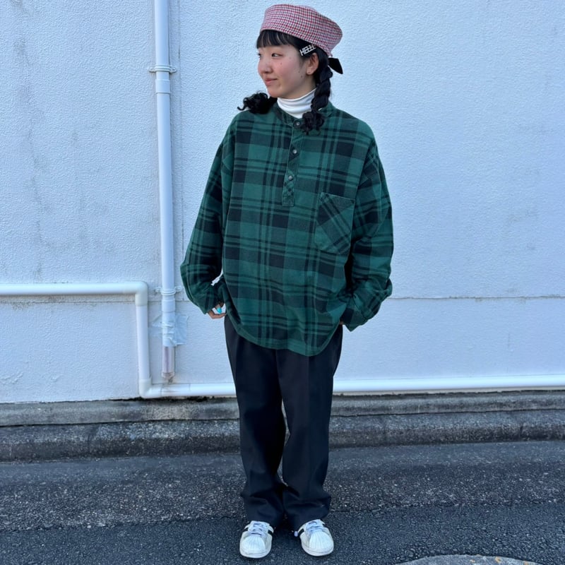 90s GAP ヘンリーネックバンドカラーシャツ | CUSTOM FEVER