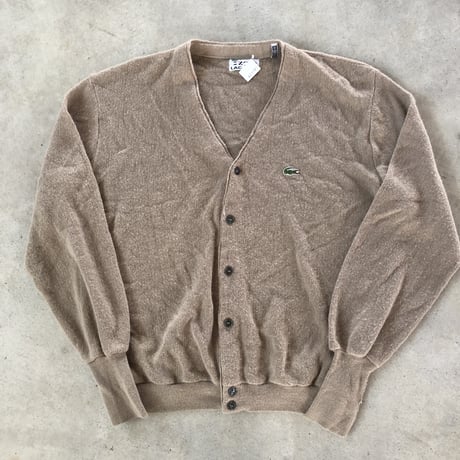LACOSTEアクリルニットカーディガン