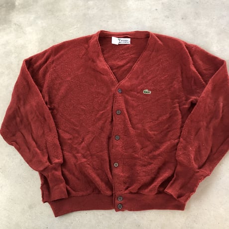 LACOSTEアクリルニットカーディガン