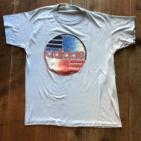 80's adidas プリントTシャツ