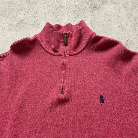 POLO Ralph Laurenハーフジップコットンニット