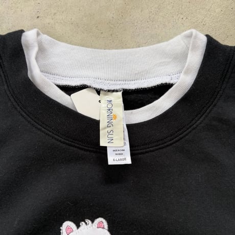 ネコちゃん二重襟スウェット