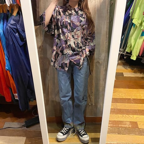 総柄半袖シャツ