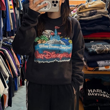 Disney ネオンプリントスウェット
