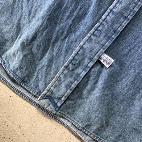RALPH LAUREN デニムバンドカラーシャツ L