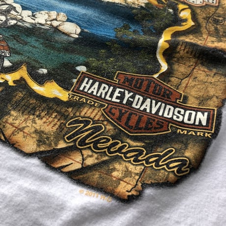 HARLEY DAVIDSON 袖プリントTシャツ