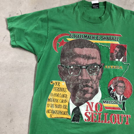 〜90's Malcom X プリントTシャツ