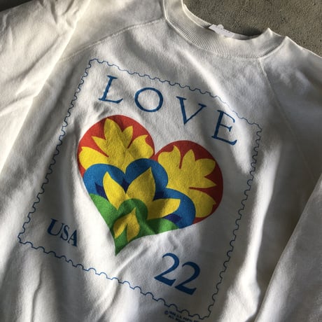 80's USPS 切手プリントスウェット 白