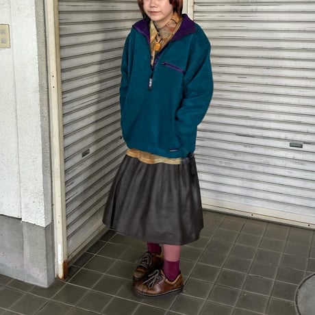 90s L.L.Bean ハーフジップフリースプルオーバー