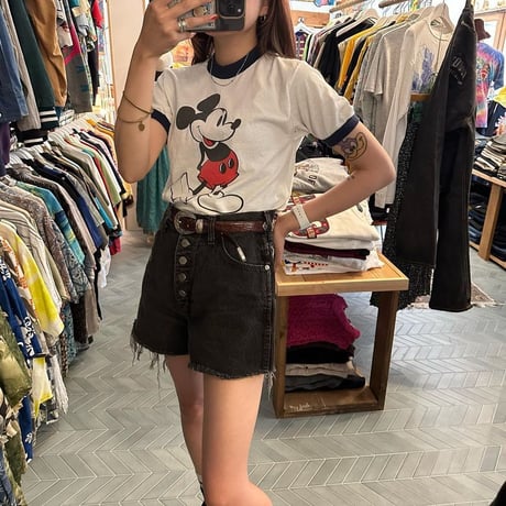 80年代USA製ミッキーリンガーTシャツ