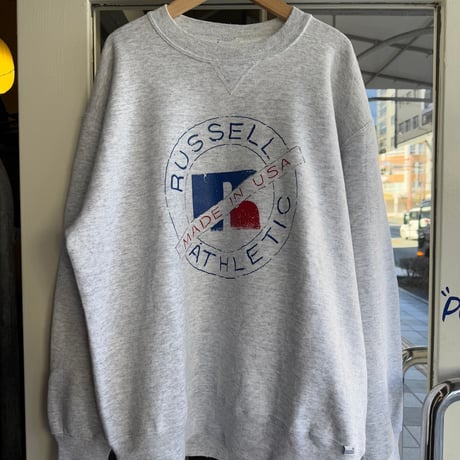 USA製RUSSELL ロゴプリントスウェットXL