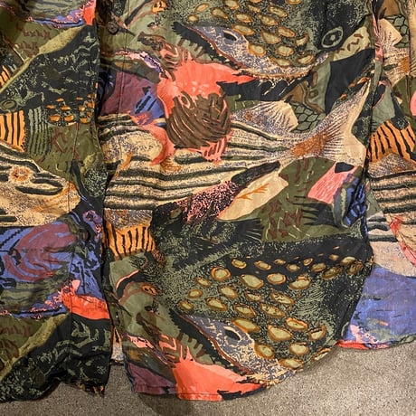 SILK柄シャツ