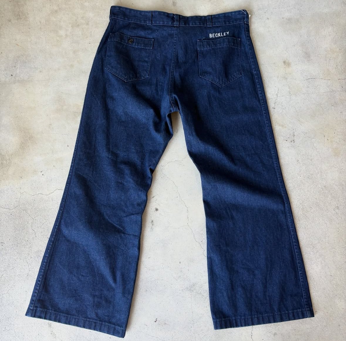 限定セール大幅値下70sseafarer U.S.NAVYフレアデニムパンツ古着 70s ビンテージ seafarer US NAVY ミリタリー デニム セーラー