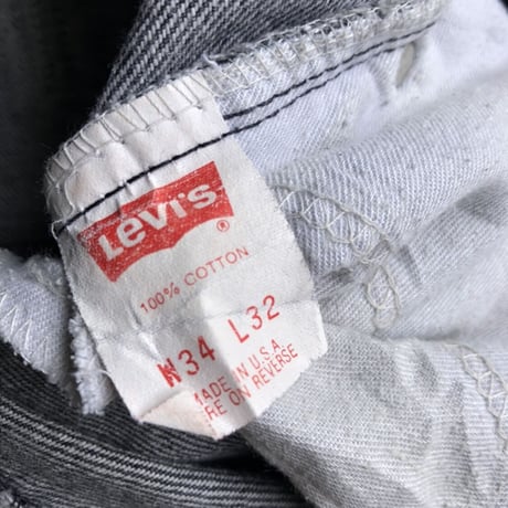 USA製 Levi's509 W34×L32 先染めブラック