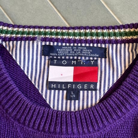 90s tommy hilfiger コットンニット