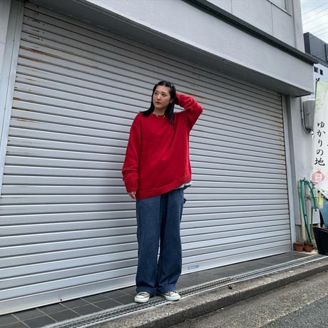 CHAPSワンポイントコットンニット