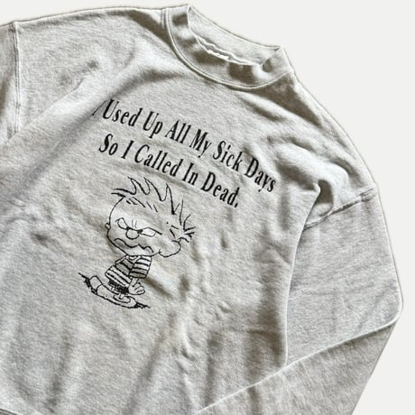〜90's〝Calvin and Hobbes〟キャラスウェット XL