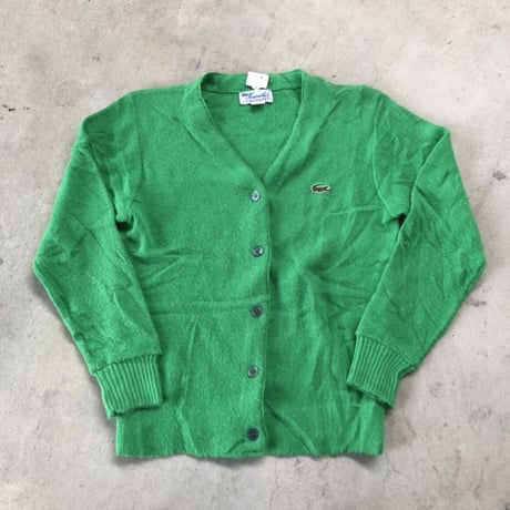 LACOSTEアクリルニットカーディガン