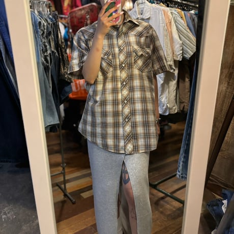 Wrangler チェック柄ウエスタンシャツ