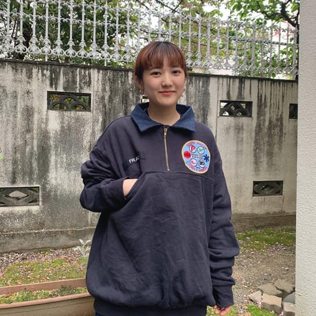 USA製襟付きハーフジップビッグスウェット