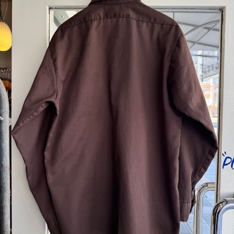 USA製Dickies ワークシャツ ブラウン