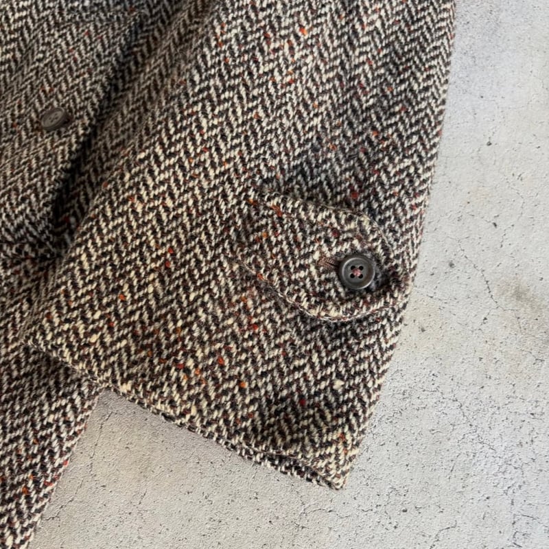 良品　Burberrys' ヘリンボーン柄　コート　ウール　カシミヤ Burberrys'ヘリンボーン柄ウールコート | CUSTOM FEVER