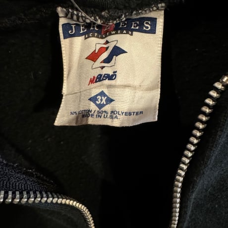 USA製 JERZEES ジップパーカー 黒