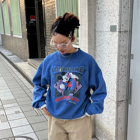 TULTEX ミッキーラメプリントスウェット