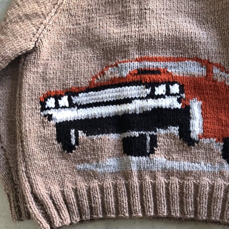 Vintage カウチンカーディガン 車 ショールカラー