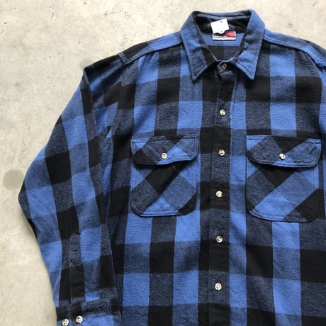 90's〜USA製 AMERICAN SPIRIT 青×黒ブロックチェック