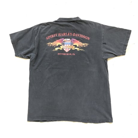 HARLEY DAVIDSON 両面プリントTシャツ 黒XL