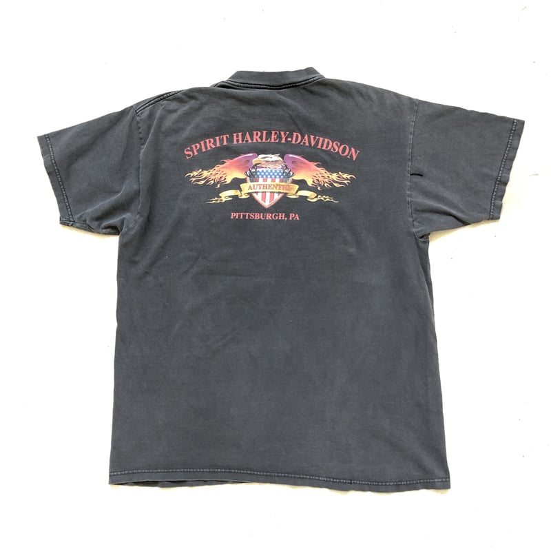 HARLEY DAVIDSON 両面プリントTシャツ 黒XL | CUSTOM FEVER