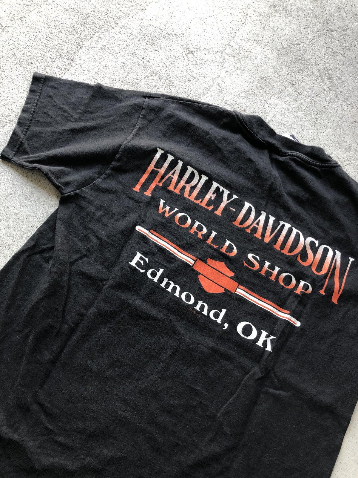 Harley-Davidson カットオフ Tシャツ US製 プリント バイク Harley-Davidson カットオフ モーターサイクル バイクT USA製