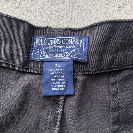 POLO JEANS COMPANY チノショーツ  黒 W34