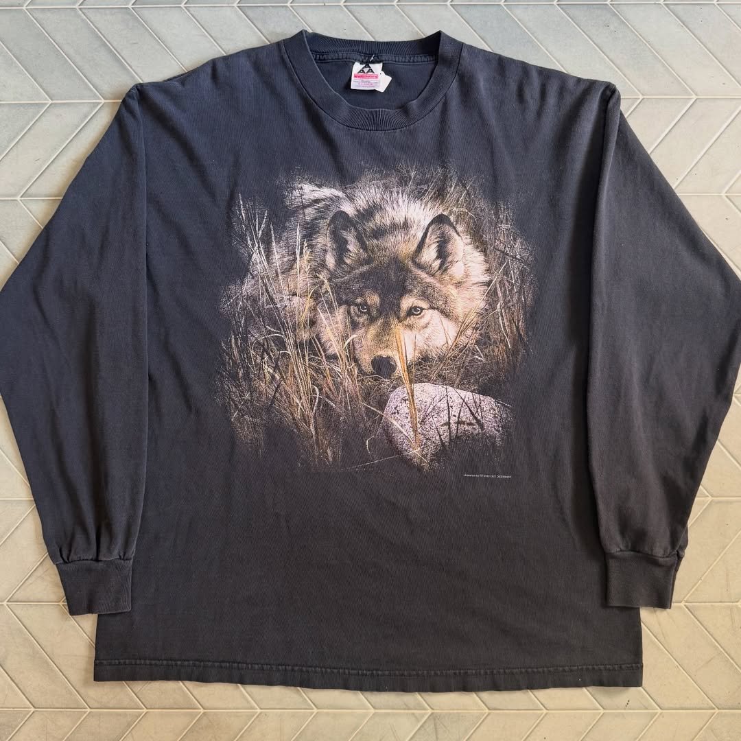 90s オオカミプリントロンT | CUSTOM FEVER