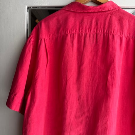 Ralph Lauren リネンシルク オープンカラーシャツ XL