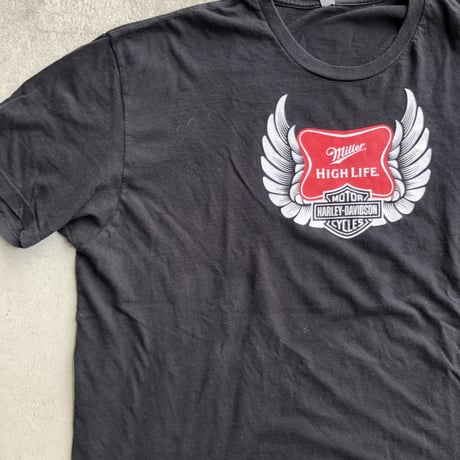 Miller Lite🍺×HARLEY DAVIDSONプリントTシャツ XXL
